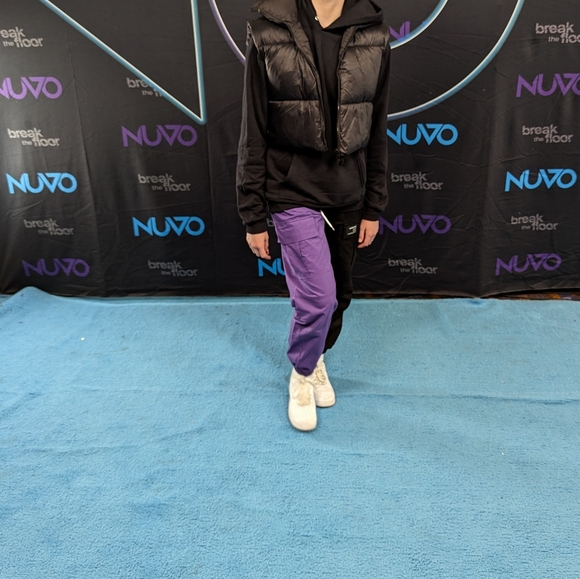 Purple and Black Hip Hop Costume: Size Small Adult - Picture 2 of 3